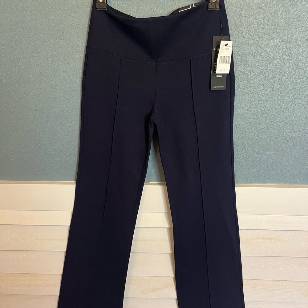 Liverpool Women's Dark Blue Pearl Flare Pants